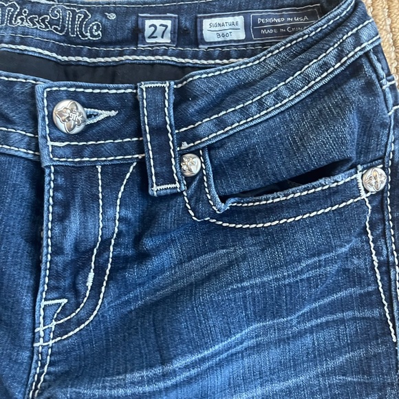 Miss Me Womens Signature Boot Size 27 JE81788R Low rise Stretch Denim Jeans - Picture 6 of 11